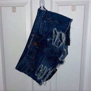 Low Rise Ripped Shorts